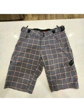 Zoic Ether Men's Shorts Hiking Small Plaid Pockets Gorpcore Adjustable waist